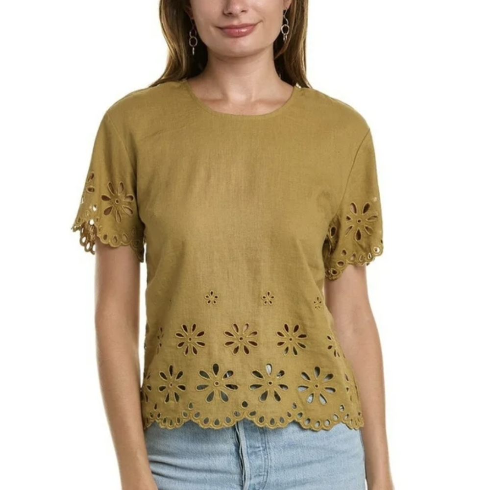 Madewell Linen Blend Creddo Top XS